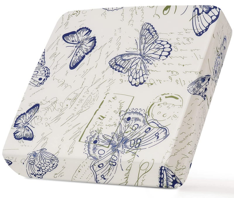 SearchI Stretch Printed Sofa Couch Cushion Covers Replacement Chair Cushion Slipcovers Sofa Seat Cover Furniture Protector Sofa Slipcover Soft with Elastic Bottom(Small, Butterfly Pattern) - Image 1